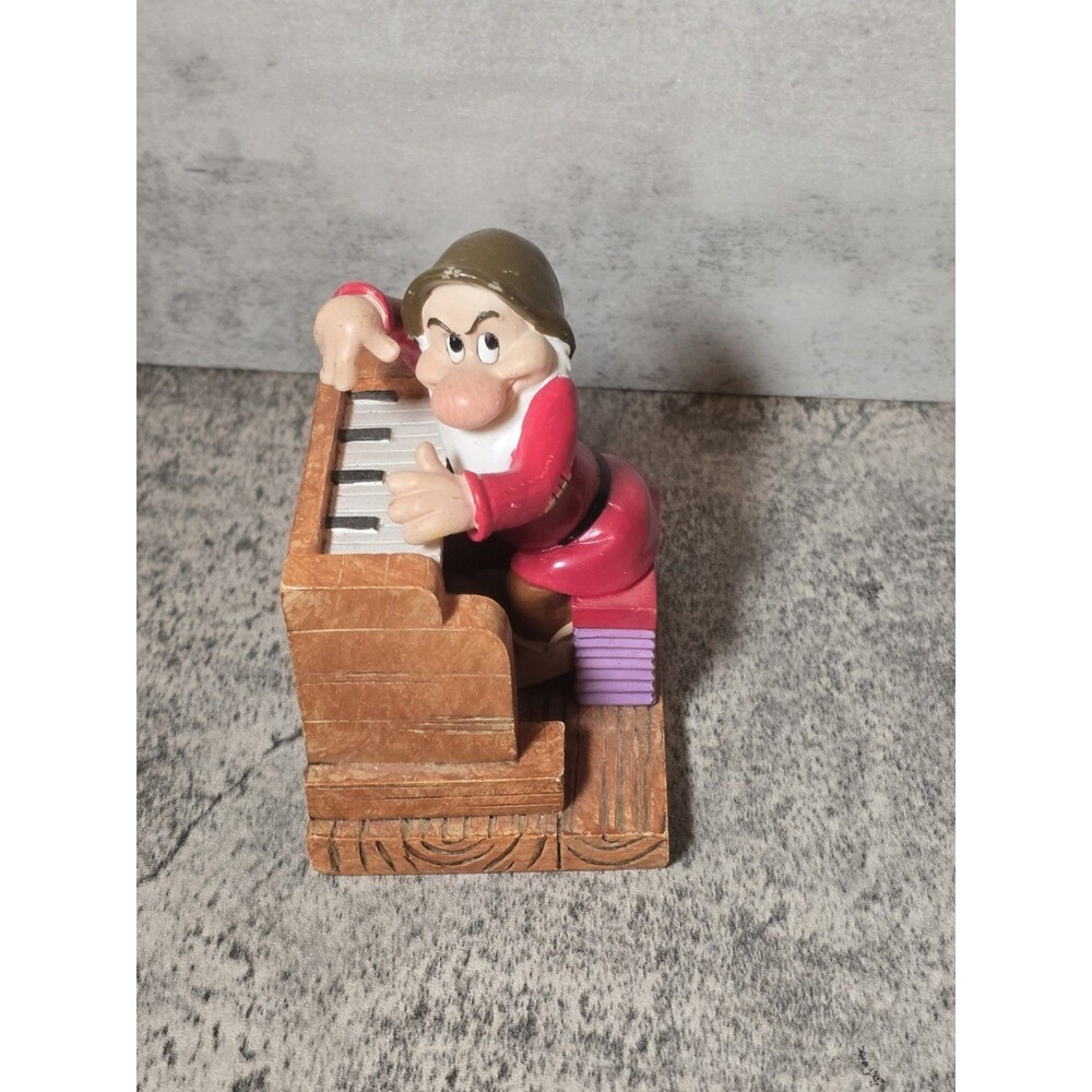 Disney Snow White Dwarf Grumpy Piano Enesco 65th Anniversary Figurine #105646